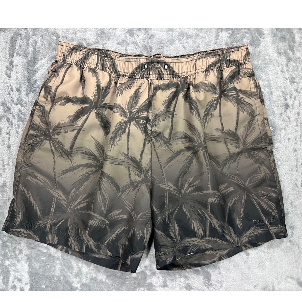 Hugo Boss Beach Zen Swim Shorts Mens XL Palm Tree Ombre Board Trunks 50520506